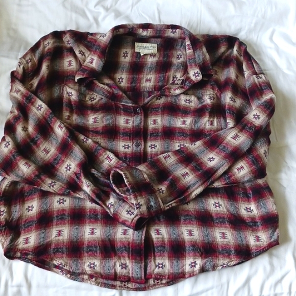 Denim & Supply Ralph Lauren Tops - Denim & Supply Ralph Lauren Boho Aztec Printed Flannel Top, Size L